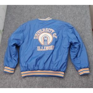 Vtg University of Illinois Fighting Illini Bomber Jacket Steve & Barrys Medium